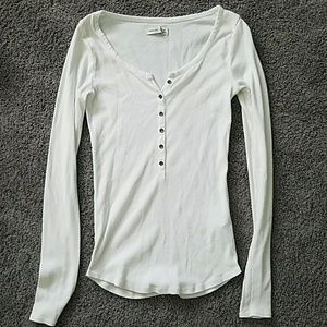 Abercrombie long sleeve button up tee